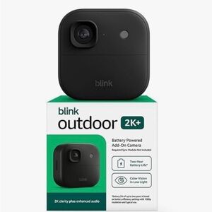 Blink Outdoor 2K+ Wireless Security Camera - Black
